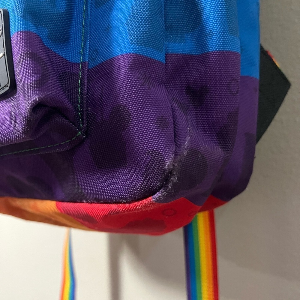 Disney Parks Loungefly Mickey Mouse W/ Ears Rainbow Pride Backpack - Picture 5 of 12